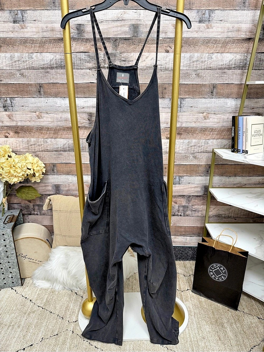 Free People Movement grey Racerback romper XS